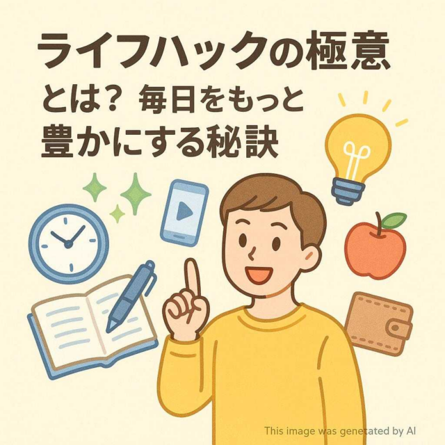 ライフハックの極意とは？毎日をもっと豊かにする秘訣