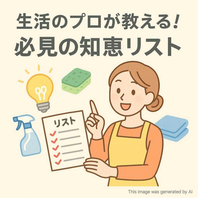 生活のプロが教える！必見の知恵リスト