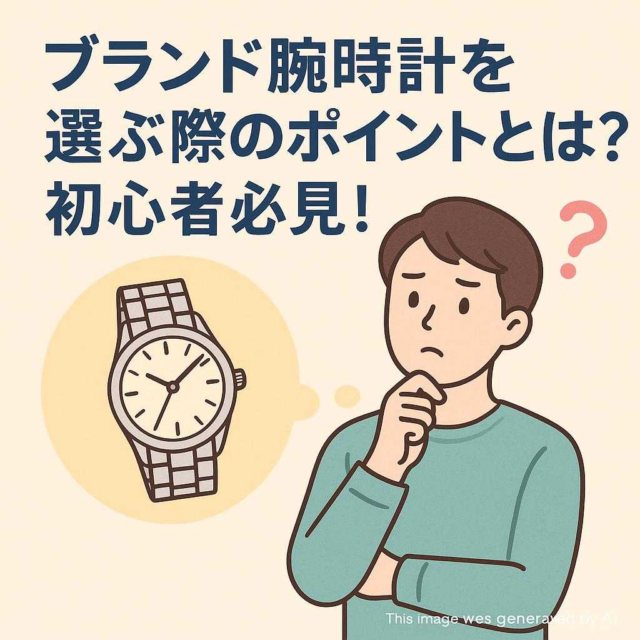 ブランド腕時計を選ぶ際のポイントとは？初心者必見！