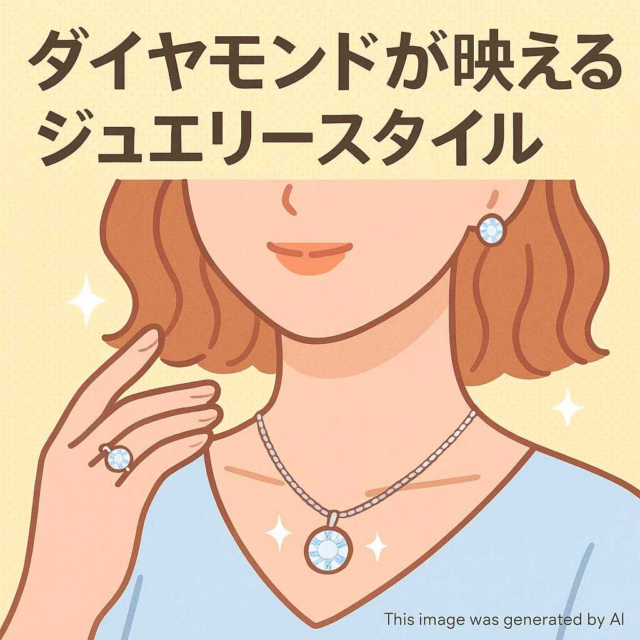 ダイヤモンドが映えるジュエリースタイル