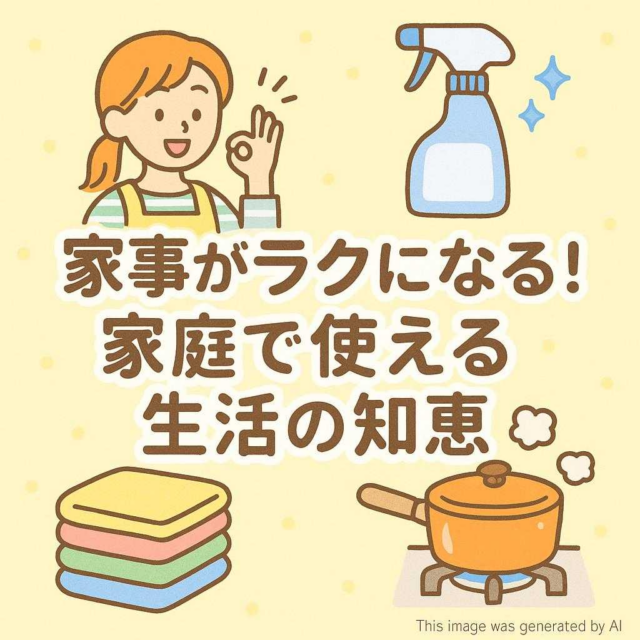 家事がラクになる！家庭で使える生活の知恵