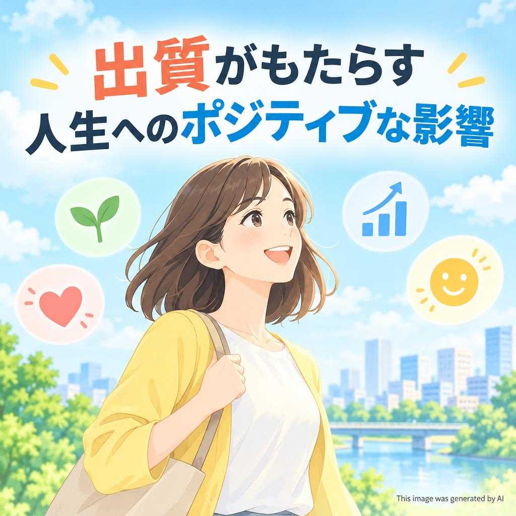 出質がもたらす人生へのポジティブな影響