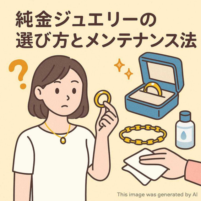 純金ジュエリーの選び方とメンテナンス法