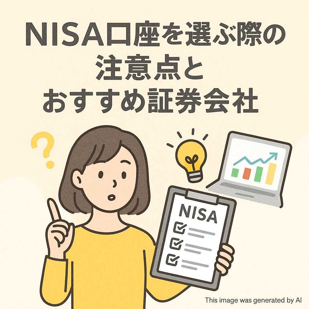 NISA口座を選ぶ際の注意点とおすすめ証券会社