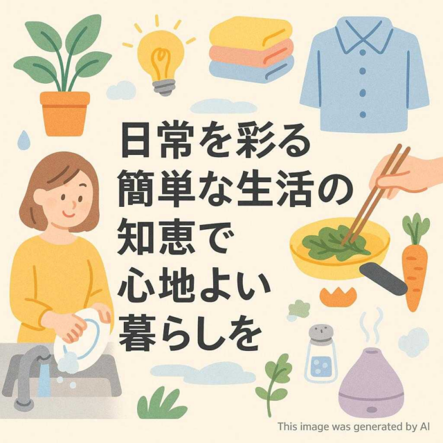 日常を彩る簡単な生活の知恵で心地よい暮らしを